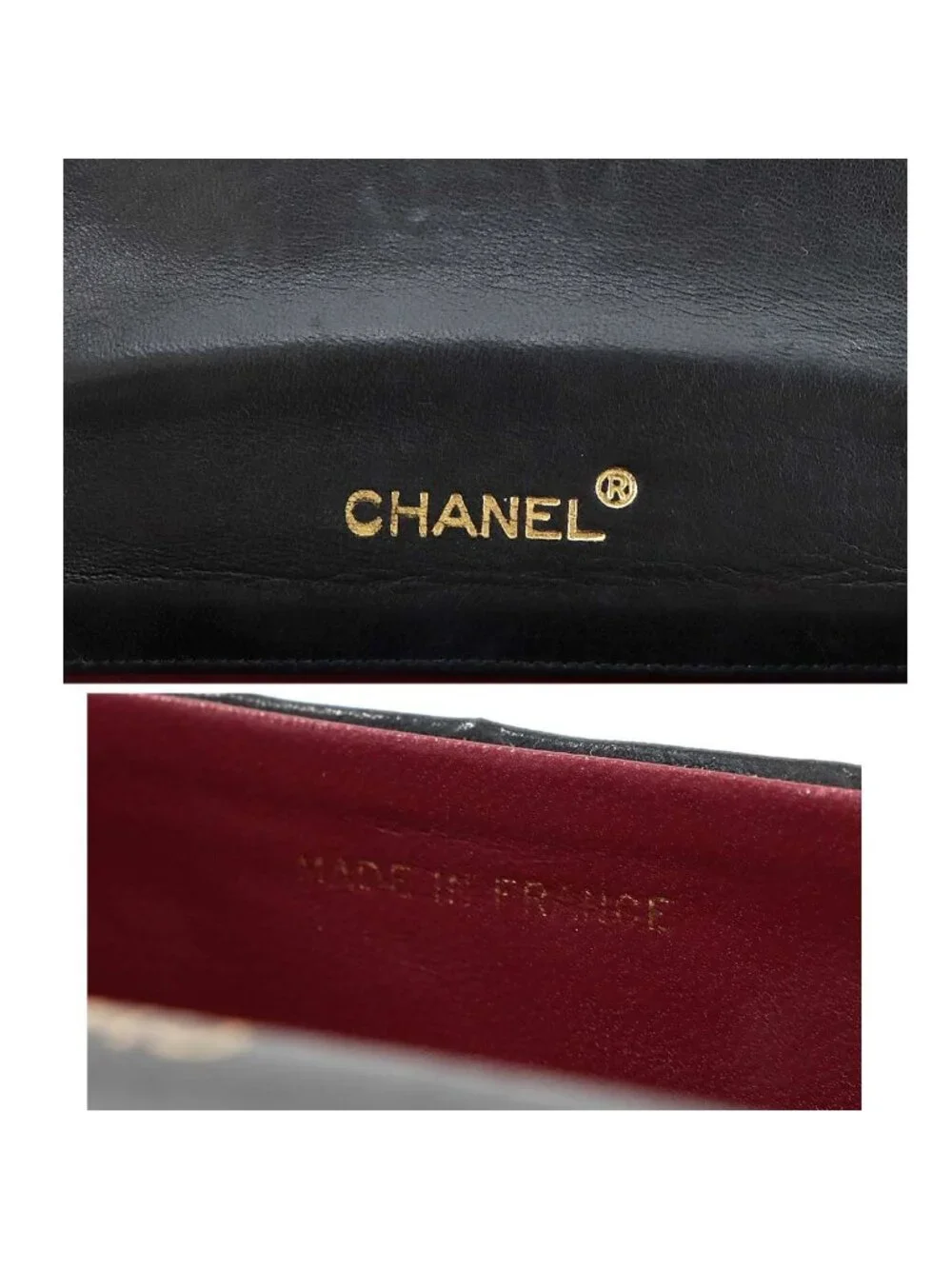 Chanel Quilted Top Handle Flap Hand Bag Lambskin Black Vintage